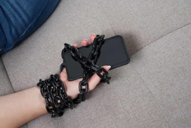 woman deals with social media addiction